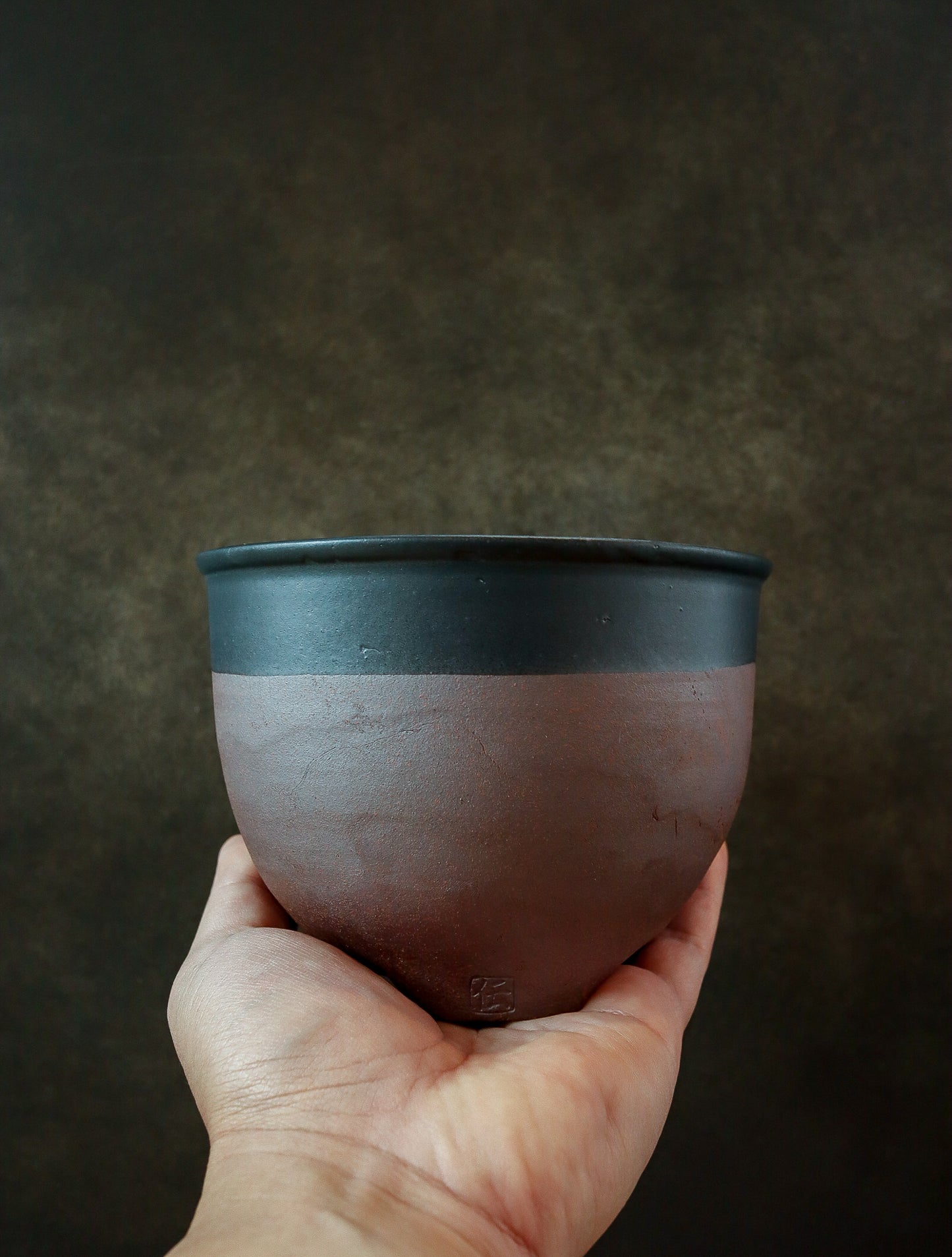 【再入荷】伝市鉢 コウロ型  "Black Rim"