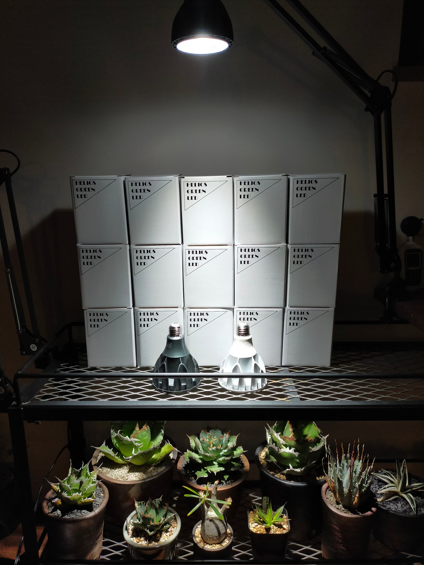 【2個以上送料無料!】Helios Green LED HG24 植物育成ライト(Black/White) (広角レンズ付き)